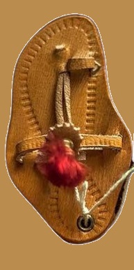 Picture of Small Kolhapuri Chappal Keychain: Left Leg Car Accessory